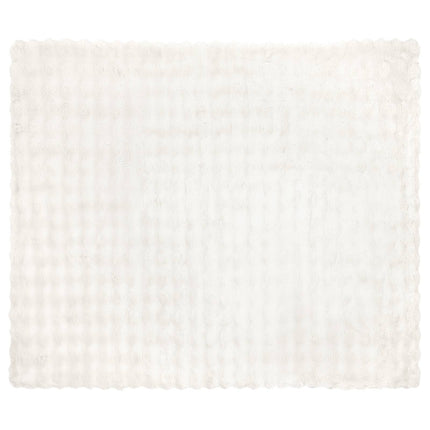 Halkfri filt i konstgjord kaninfäll Olite 4 pcs Vit Polyester
