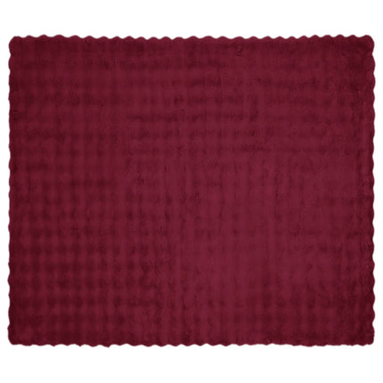Halkfri filt i konstgjord kaninfäll Olite 4 pcs Bordeaux Röd
