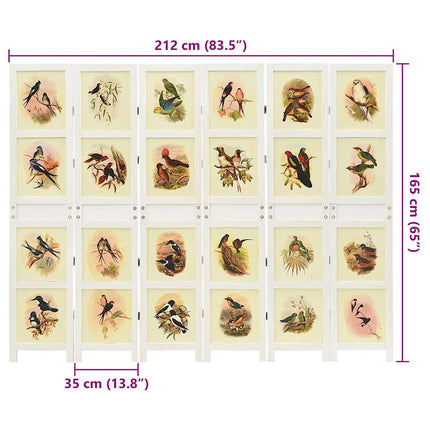 Romdivider Panel Vit 212 x 165 cm MDF