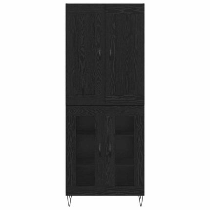 Skåp Svart Ek 69,5 x 34 x 180 cm Konstruerat trä