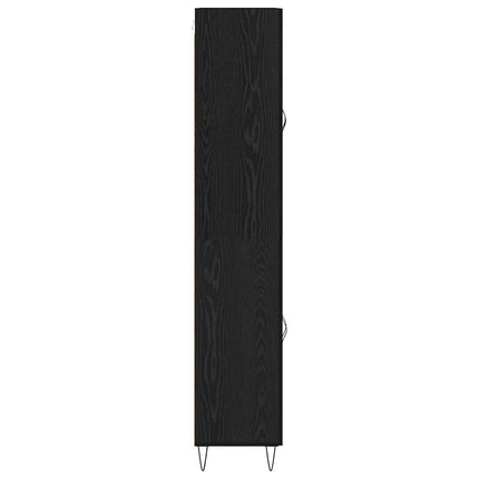 Skåp Svart Ek 69,5 x 34 x 180 cm Konstruerat trä