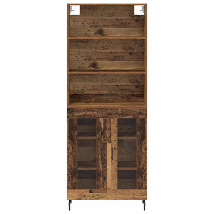 Skåp Gammalt trä 69,5 x 34 x 180 cm Konstruerat trä och glas
