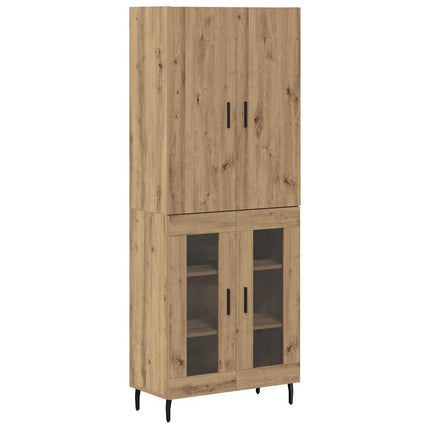 Skåp 2 pcs Gammalt trä 69,5 x 34 x 180 cm Konstruerat trä