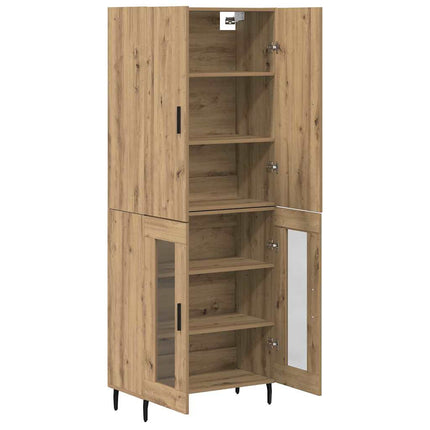 Skåp 2 pcs Gammalt trä 69,5 x 34 x 180 cm Konstruerat trä