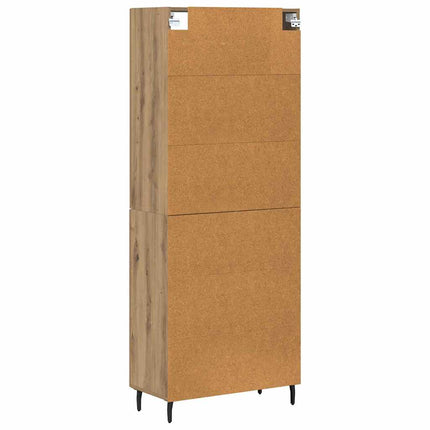 Skåp 2 pcs Gammalt trä 69,5 x 34 x 180 cm Konstruerat trä