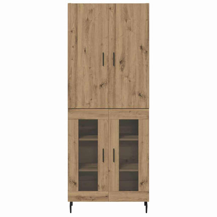 Skåp 2 pcs Gammalt trä 69,5 x 34 x 180 cm Konstruerat trä