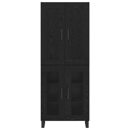 Skåp Svart Ek 69,5 x 34 x 180 cm Konstruerat trä