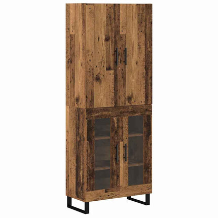 Skåp 2 pcs Gammalt trä 69,5 x 34 x 180 cm
