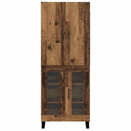 Skåp 2 pcs Gammalt trä 69,5 x 34 x 180 cm