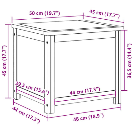 Förvaringslåda 50 x 45 x 45 cm Konstruerat trä med ekfinér