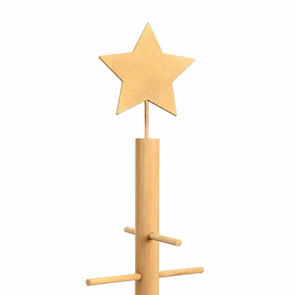 Träjulgran med stativ Brun 210 cm Bambu