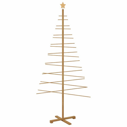 Träjulgran med stativ Brun 210 cm Bambu