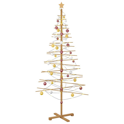 Träjulgran med stativ Brun 210 cm Bambu