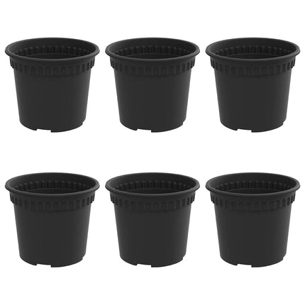 Rund Blomkruka 6 pcs Svart Ø 12,5 x 10 cm Plast