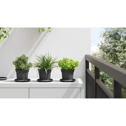 Rund Blomkruka 24 st Svart Ø 12,5 x 10 cm Plast