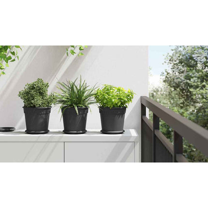 Rund Blomkruka 24 st Svart Ø 19 x 16 cm Plast
