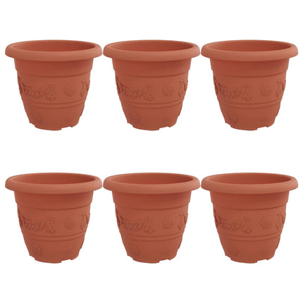 Rund Blomkruka 6 pcs Murgrön Ø 22 x 18 cm Plast