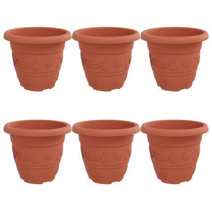 Rund Blomkruka 6 pcs Murgrön Ø 26 x 21.5 cm Plast