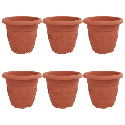 Rund Blomkruka 6 pcs Murgrön Ø 30 x 25 cm Plast