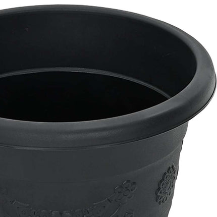 Rund Blomkruka 6 pcs Svart Ø 26 x 21.5 cm Plast