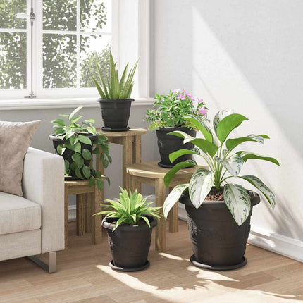 Rund Blomkruka 6 pcs Svart Ø 26 x 21.5 cm Plast