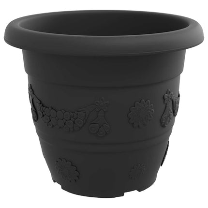 Rund Blomkruka 6 pcs Svart Ø 34 x 28 cm Plast