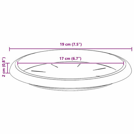 Rund Blomkruka 6 pcs Murgrön Ø 19 x 2 cm Plast