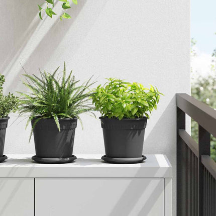 Rund Blomkruka 6 pcs Svart Ø 15,5 x 2 cm Plast