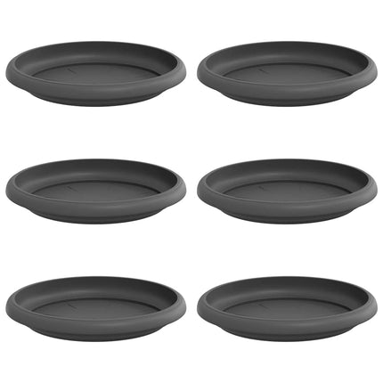 Rund Blomkruka 6 pcs Svart Ø 15,5 x 2 cm Plast