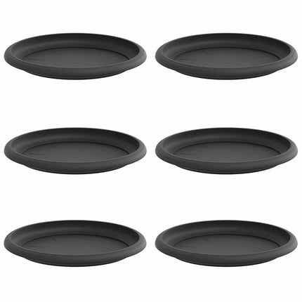 Rund Blomkruka 6 st Svart Ø 17,5 x 2 cm Plast