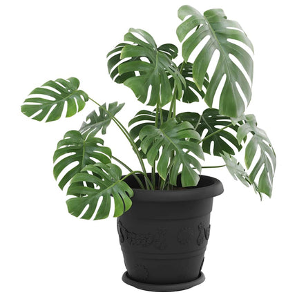Rund Blomkruka 6 pcs Svart Ø 14 x 2 cm Plast