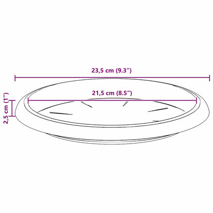Rund Blomkruka 6 pcs Svart Ø 14 x 2 cm Plast