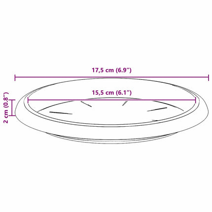 Rund Blomkruka 24 pcs Murgrön Ø 14 x 2 cm Plast
