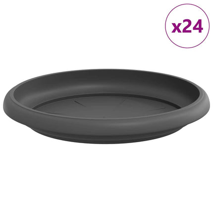 Rund Blomkruka 24 st Svart Ø 15,5 x 2 cm Plast