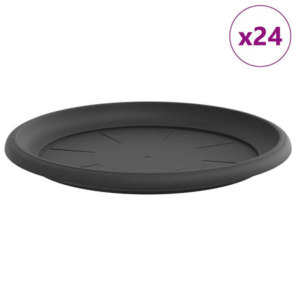 Rund Blomkruka 24 st Svart Ø 27 x 2,5 cm Plast