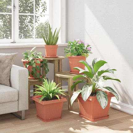 Kvadratisk Blomkruka 6 pcs Murgrön 28,5 x 28,5 x 22 cm Plast