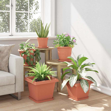 Kvadratisk Blomkruka 6 pcs Murgrön 33 x 33 x 26 cm Plast