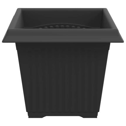 Kvadratisk Blomkruka 6 st Svart 20 x 20 x 16 cm Plast