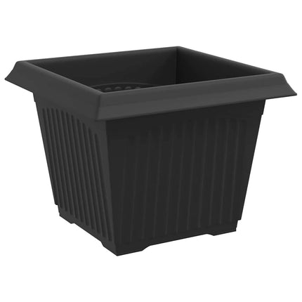 Kvadratisk Blomkruka 6 st Svart 23 x 23 x 17,5 cm Plast
