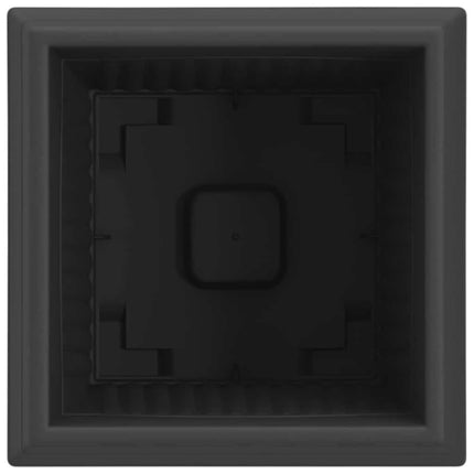 Kvadratisk Blomkruka 6 st Svart 23 x 23 x 17,5 cm Plast