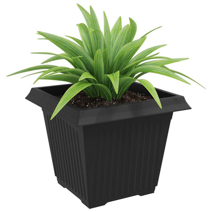 Kvadratisk Blomkruka 6 pcs Svart 43 x 43 x 33,5 cm Plast