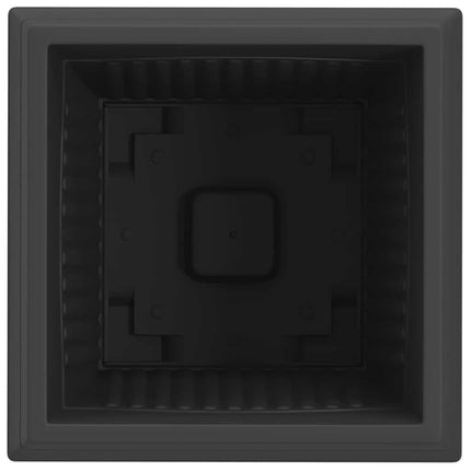 Kvadratisk Blomkruka 6 st Svart 43 x 43 x 33,5 cm Plast