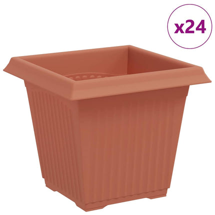 Kvadratisk Blomkruka 24 pcs Murgrön 16 x 16 x 14 cm Plast