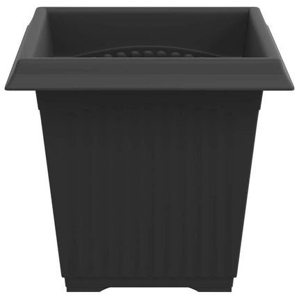 Kvadratisk Blomkruka 24 pcs Svart 16 x 16 x 14 cm Plast