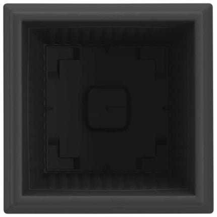 Kvadratisk Blomkruka 24 pcs Svart 16 x 16 x 14 cm Plast