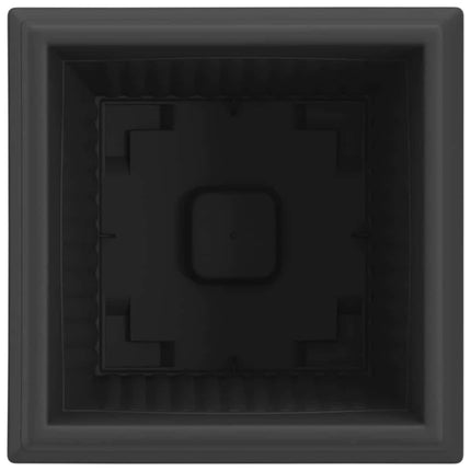 Kvadratisk Blomkruka 24 st Svart 28,5 x 28,5 x 22 cm Plast