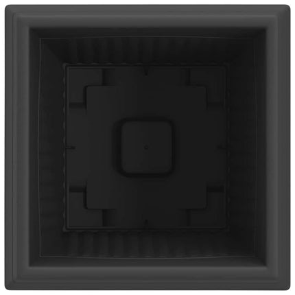Kvadratisk Blomkruka 24 pcs Svart 38 x 38 x 30 cm Plast
