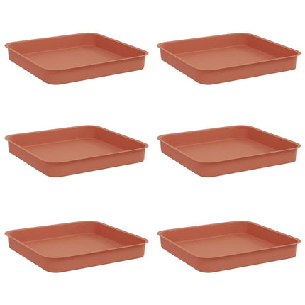Fyrkantig Blomkruka 6 pcs Murgrön 15 x 15 x 2 cm Plast