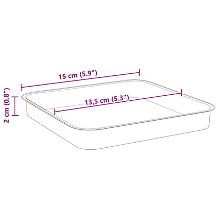 Fyrkantig Blomkruka 6 pcs Murgrön 15 x 15 x 2 cm Plast