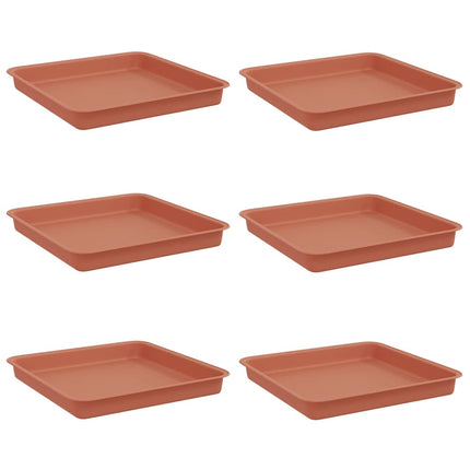 Fyrkantig Blomkruka 6 pcs Murgrön 18 x 18 x 2 cm Plast